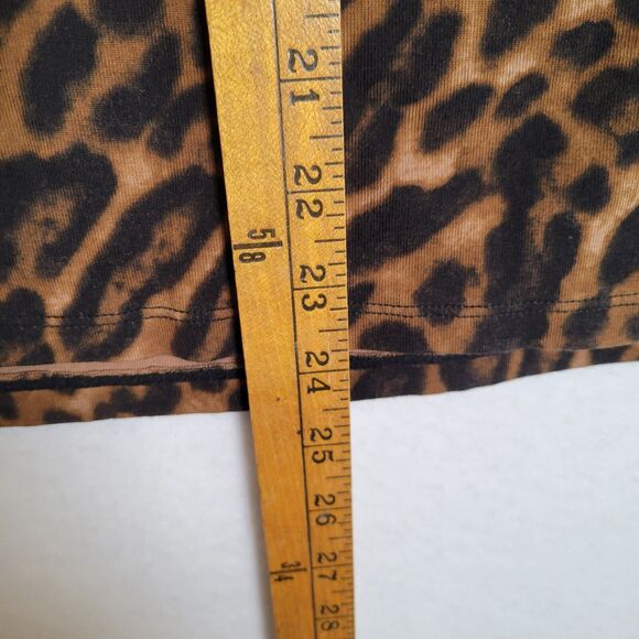 Lauren Ralph Lauren Womens Black Label Cheetah Top Size Large Brown Mob Wife - Picture 6 of 7